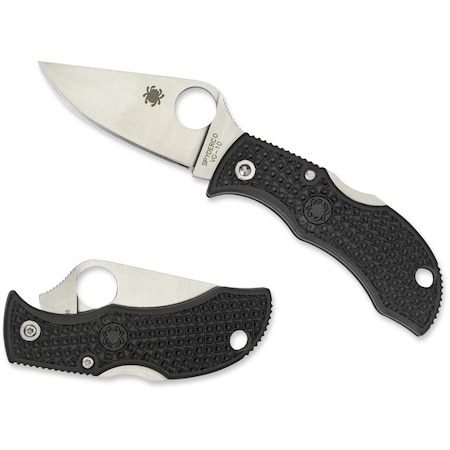 Spyderco 2024 Spyderco Manbug Lightweight Black Plain SPY-MBKP